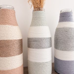 Grand vase en macramé