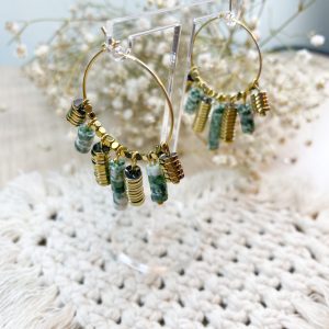 Boucles d'oreilles créoles Pansy