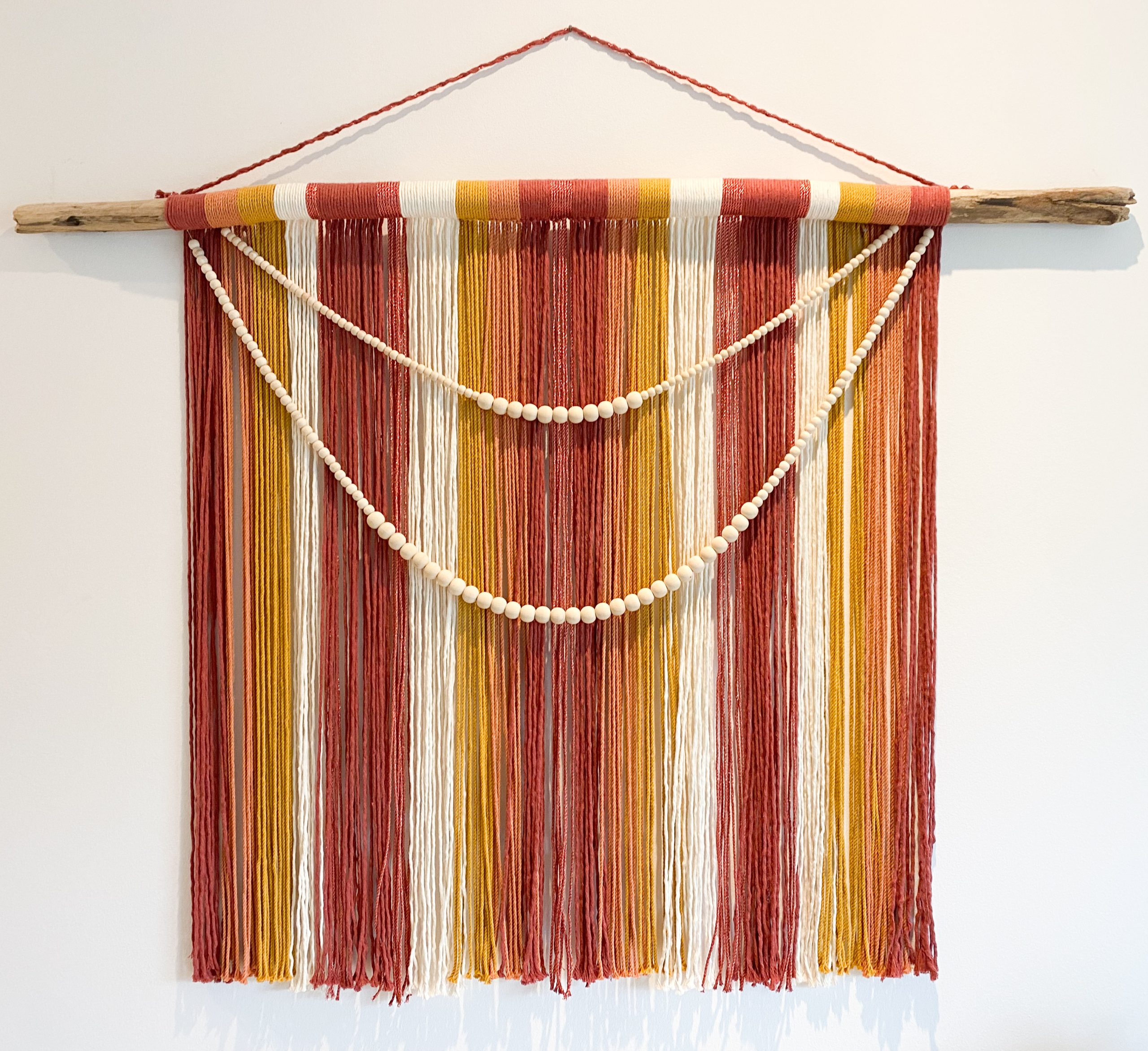 Tenture mural macramé