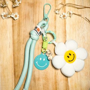 Porte clés "grigri" vert mint