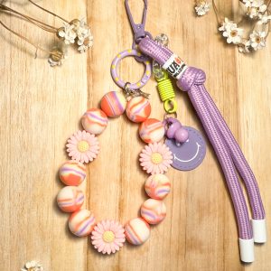 Porte clés "grigri" parme