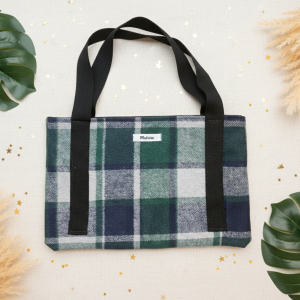 Cabas chic Tweed vert écossais