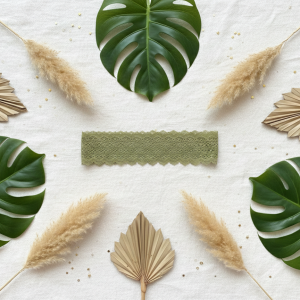 Bandeau dentelle vert