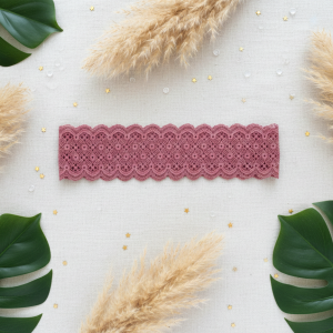 Bandeau dentelle bois de rose