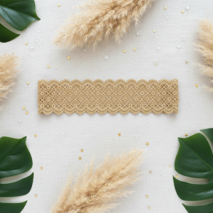 Bandeau dentelle jaune